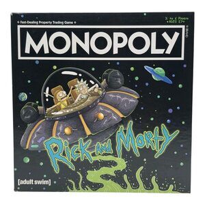 Rick and Morty Monopoly 2016 Gamestop Exclusive Edition NEW Open Box